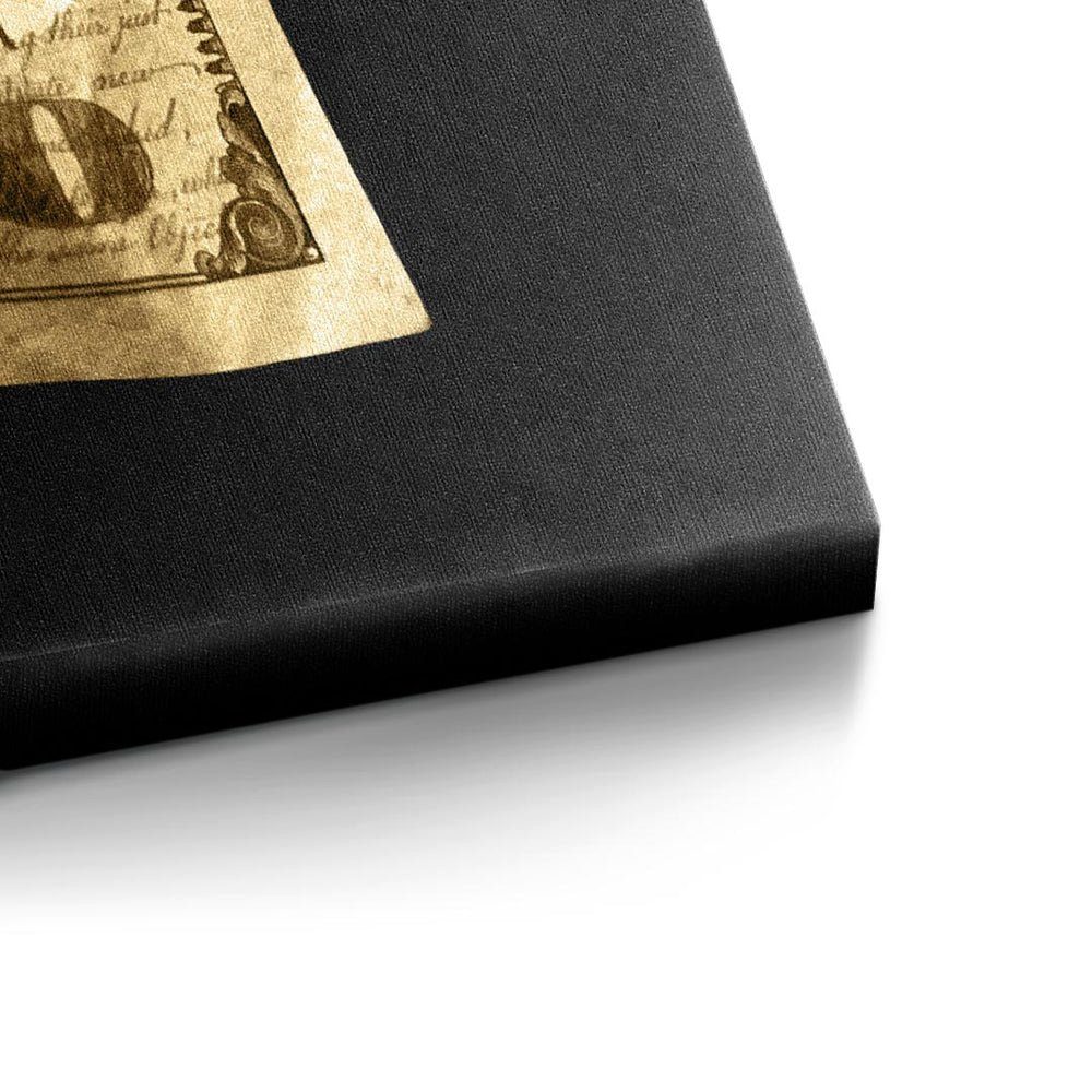 DOTCOMCANVAS® Leinwandbild, Premium Motivationsbild - Crumble Money V3