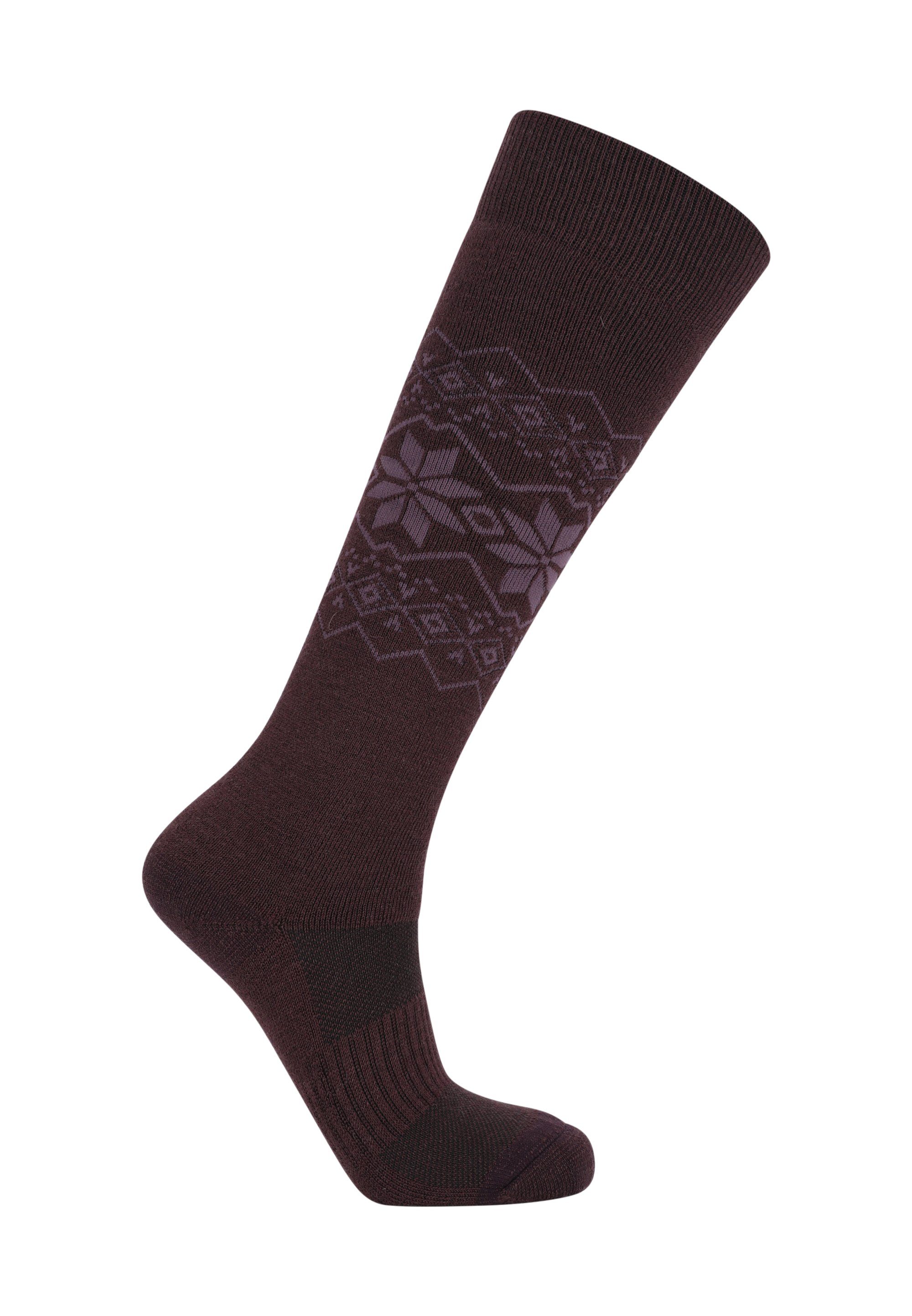 mit lila trendigem ENDURANCE Ossar Socken (1-Paar) Jacquard-Muster