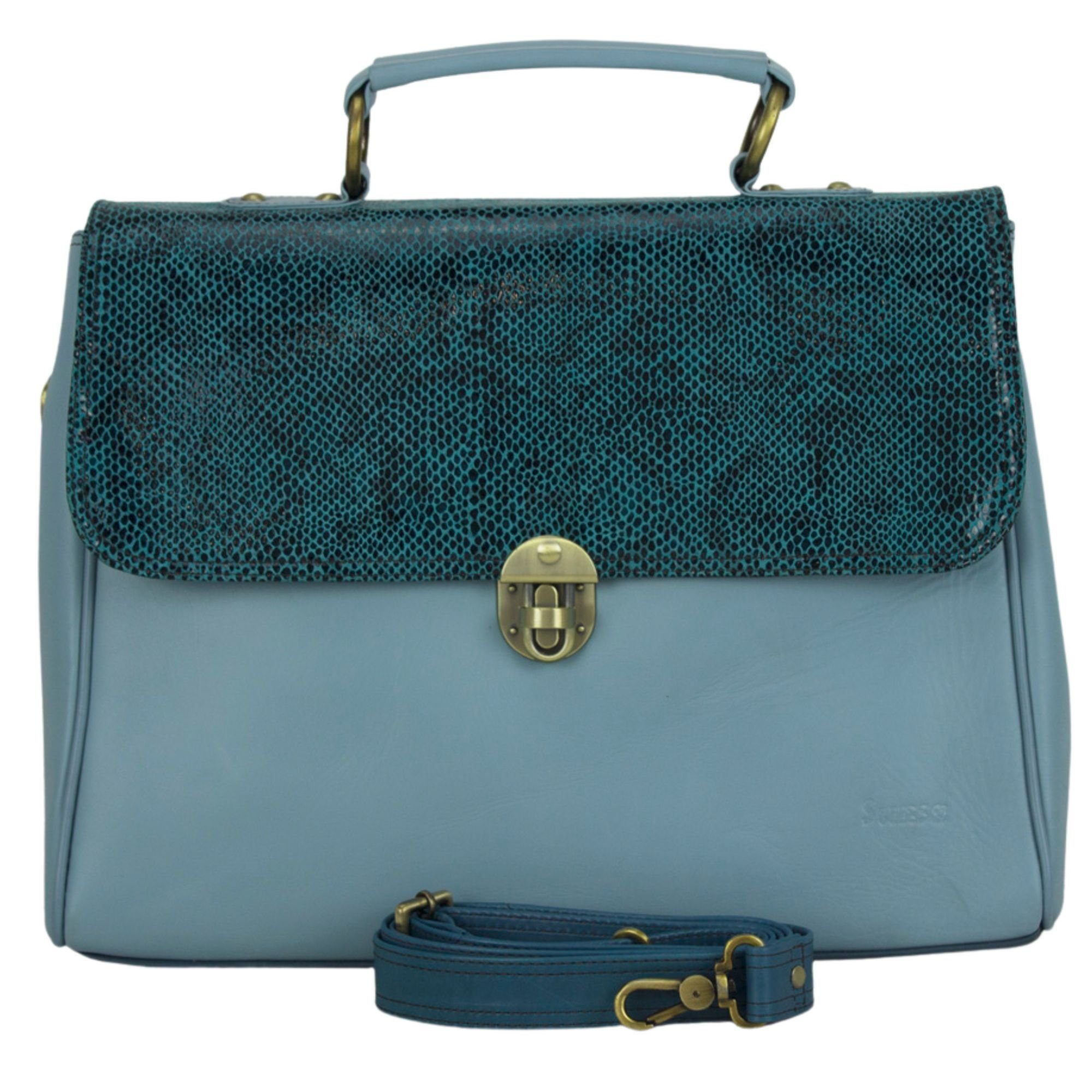 Aktentasche Leder Bürotasche Damen bunte Business Handtasche