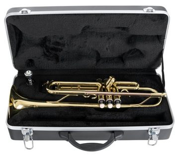 Classic Cantabile Bb-Trompete TR-30L Trompete mit 3 Monel-Ventile, (inkl. Koffer & Mundstück), Züge: Neusilber, Mundrohr: Goldmessing