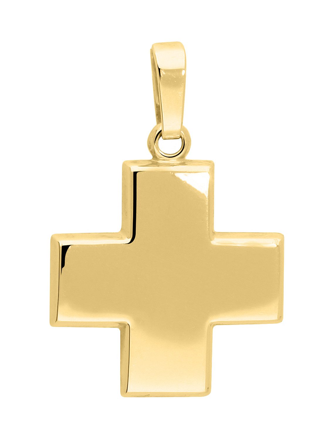 My Gold Kreuzanhänger Herren & Jungen Kreuz Anhänger 585 Gold (14 K) Goldkreuz - Star Cross (Set, 1-tlg., inkl. Schmuckbox), Geschenke