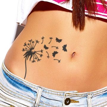 FOREVER NEVER Schmuck-Tattoo Schmetterling Pusteblume