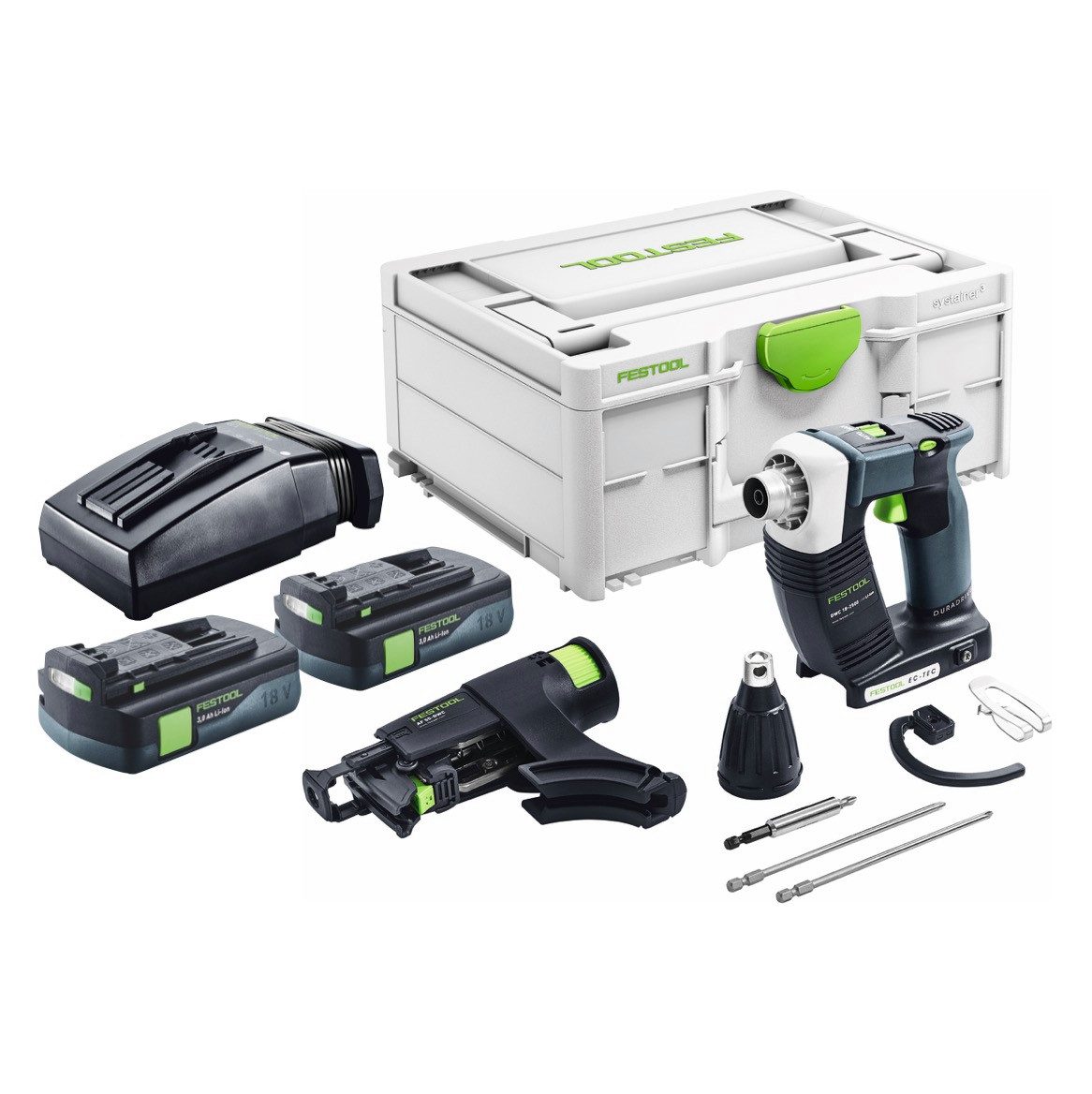 FESTOOL Akku-Trockenbauschrauber DURADRIVE DWC 18-2500 Basic Akku Bauschrauber 18 V 18 Nm Brushless