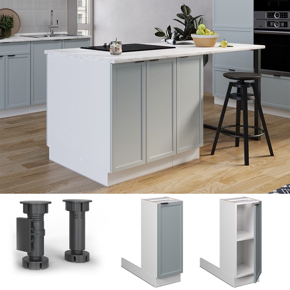 Vicco Unterschrank Fame-Line, Hellblau-grau/Weiß, 30 cm günstig online kaufen