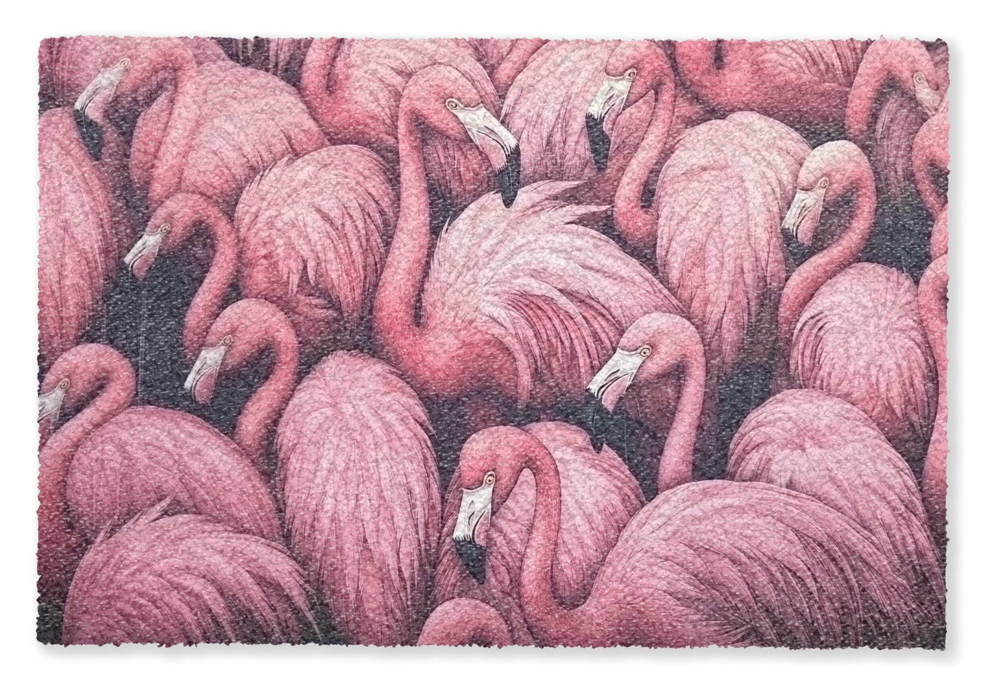 MuchoWow Fußmatte Flamingo - Rosa - Tiere, Rechteckig, innen Schmutzfangmatte, Tür, Schmutzfänger Flur, Teppich 60x40 cm