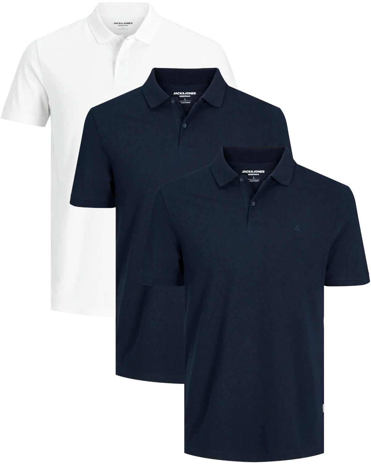 Jack & Jones Poloshirt (Spar-Set, 3er-Pack) mit besticktem Logo