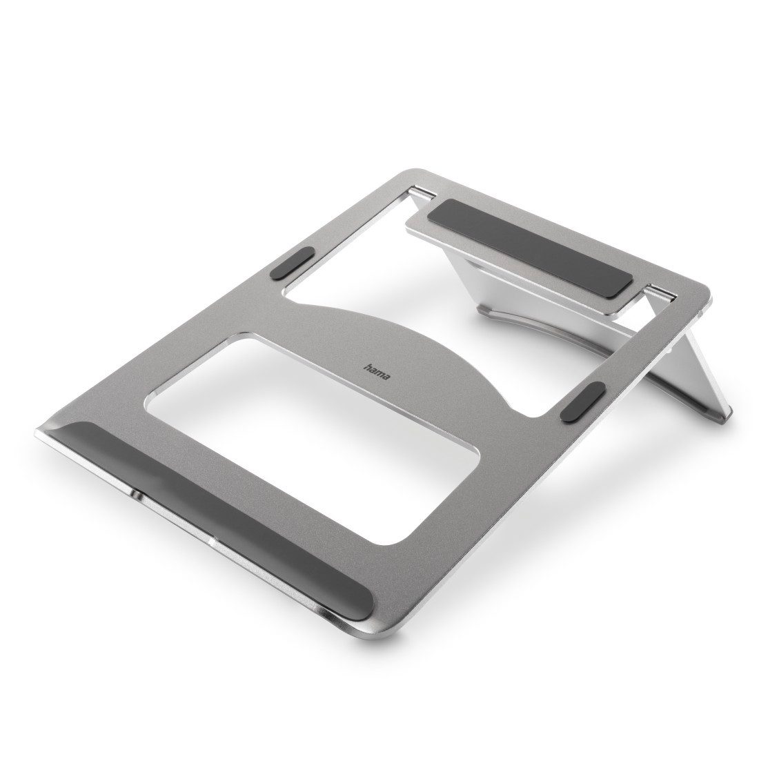 Hama Laptop-Ständer Laptop-Stand "Aluminium", faltbar, bis 40 cm (15,6), Silber, (bis 15,6 Zoll, Notebook Ständer)