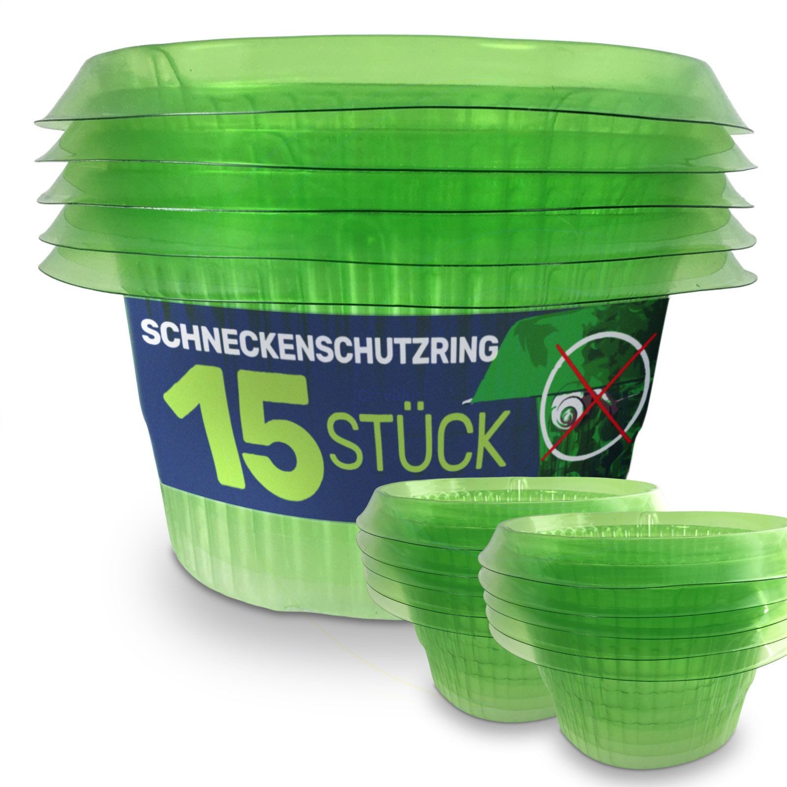 Gravidus Schneckenkante Schneckenschutzring Set Schneckenschutz Pflanzenkragen, 15-St.