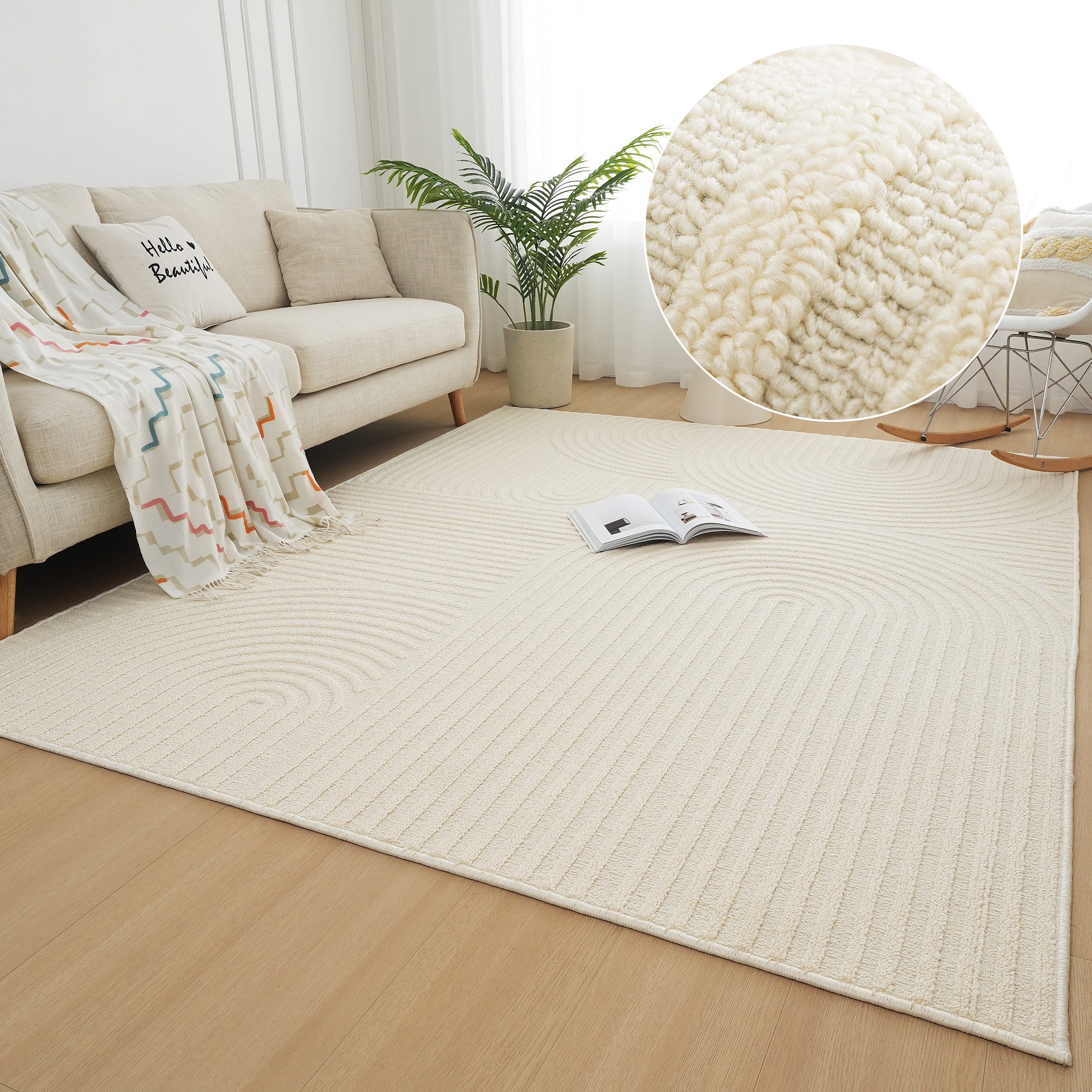 my home Teppich Jola Hoch-Tief-Design, Scandi-Look, Zen, rechteckig, Höhe: günstig online kaufen