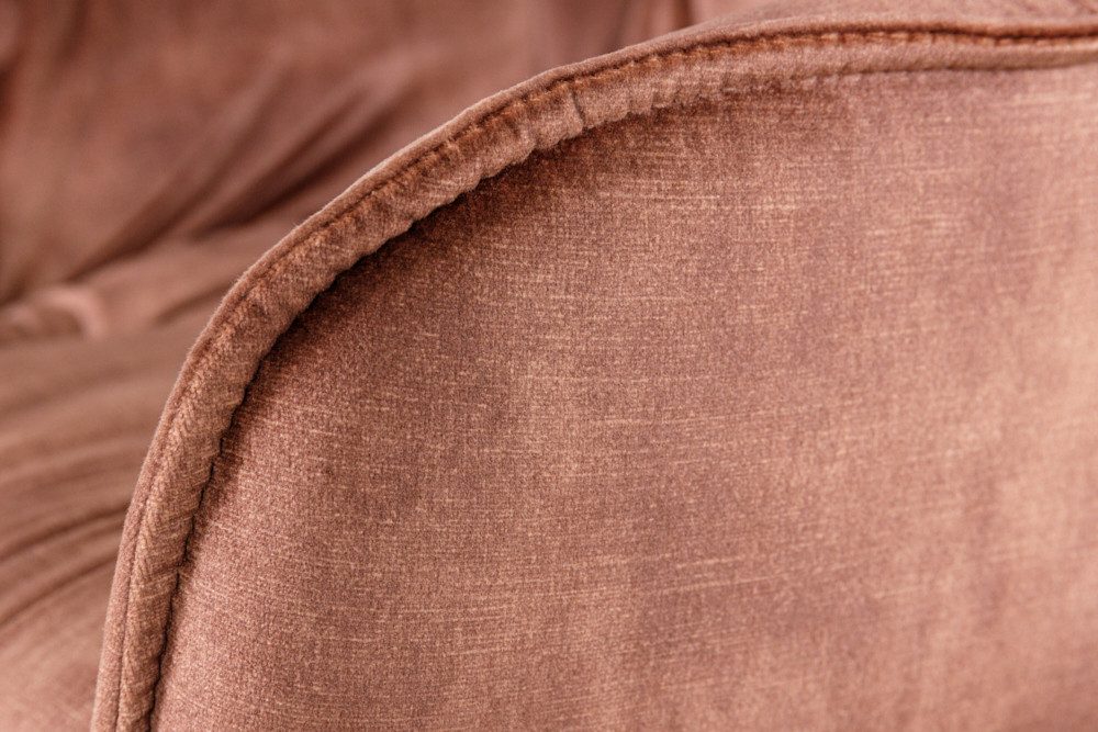 riess-ambiente Barhocker MILANO rostbraun/schwarz - Samt, Metallgestell, mit Lehne & Fußablage (Einzelartikel, 1 St), Stuhl mit Chesterfield-Steppung – ideal fü – Bild 5 von 5