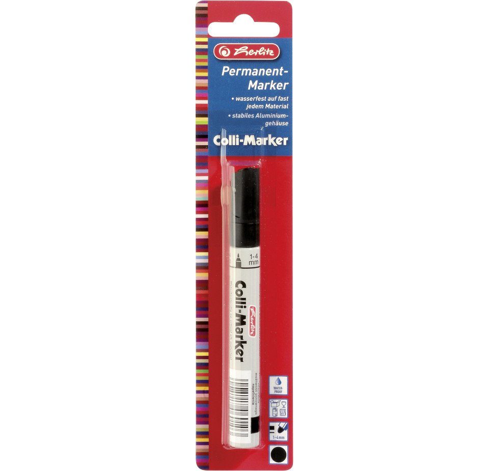 Permanentmarker herlitz Permanentmarker Colli 1-4 mm schwarz