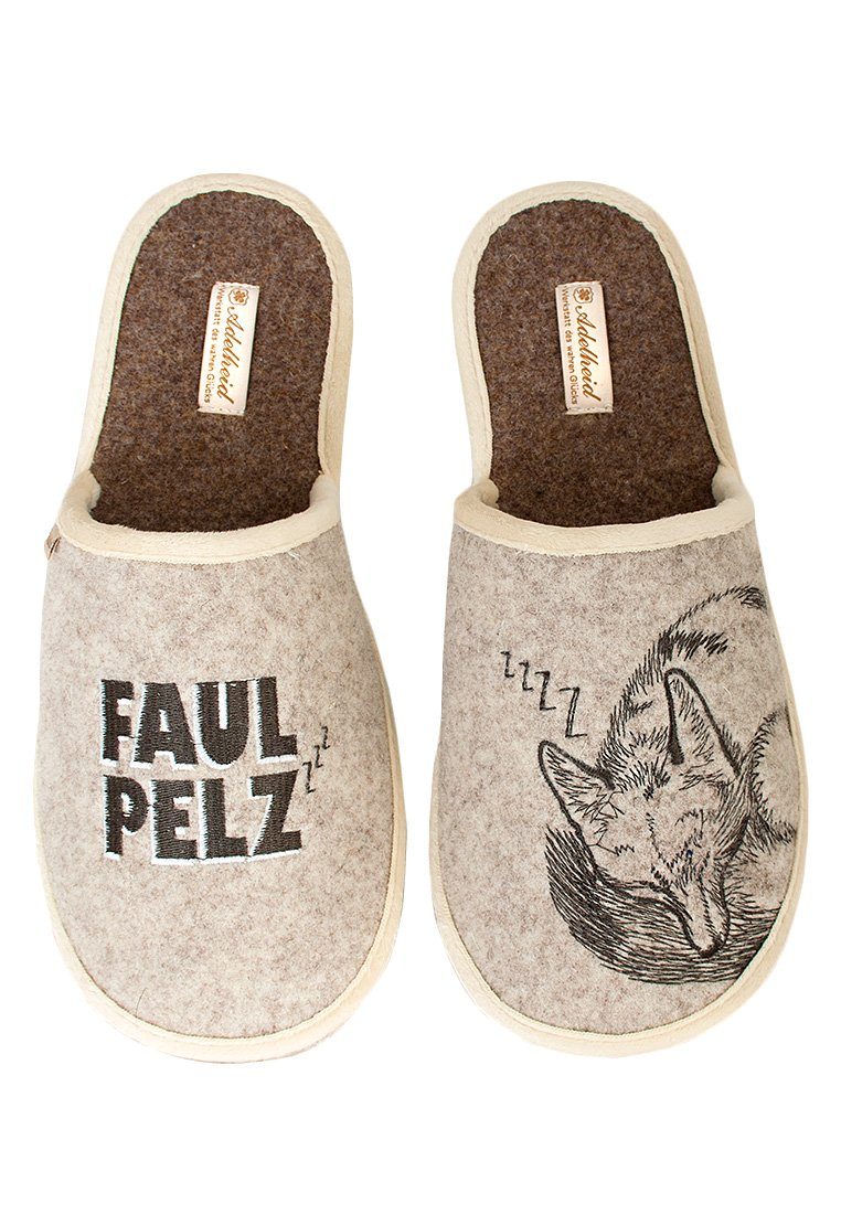 Filzpantoffel Faulpelz Pantoffel ADELHEID sand