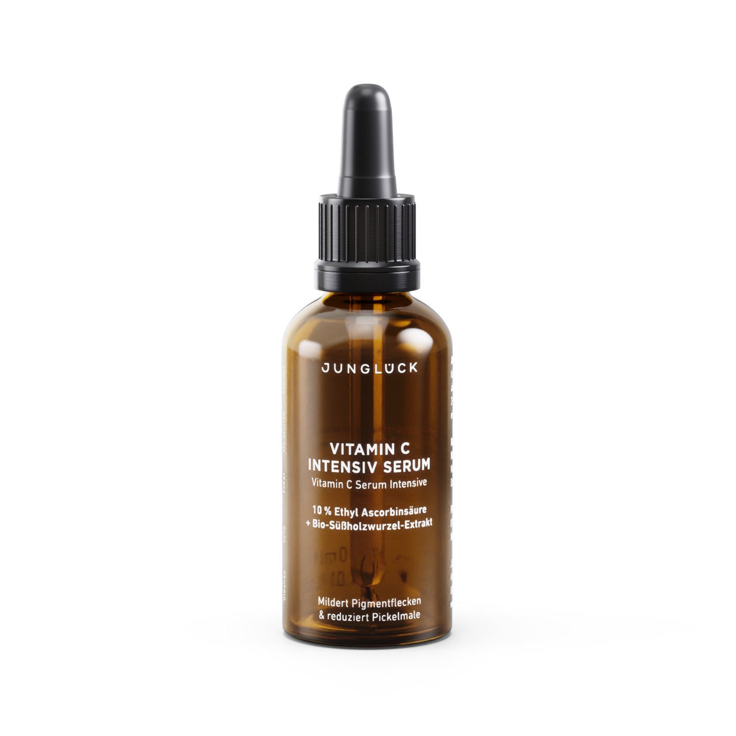 JUNGLÜCK Gesichtsserum Vitamin C Intensiv Serum - Glow Drops, 1-tlg., Hellt Pigmentflecken und Pickelmale auf