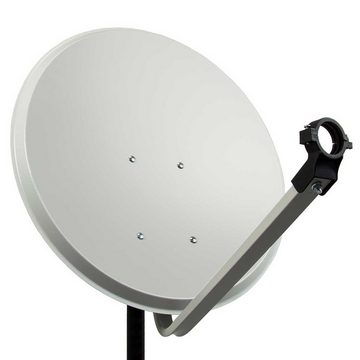 PremiumX SAT Anlage 80cm Antenne Aluminium Single Monoblock WE F-Stecker SAT-Antenne