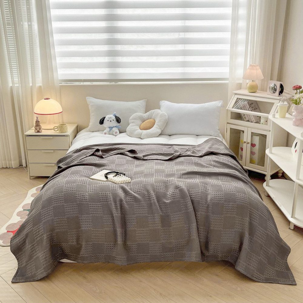 NUODWELL Tagesdecke Waffeloptik Tagesdecke,Extra weiche Baumwolldecke,Mehrz günstig online kaufen