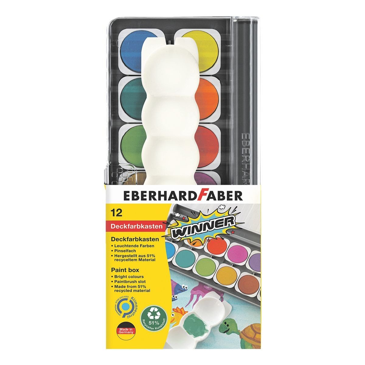 Eberhard Faber Malpalette Winner, Malkasten mit 12 Farben