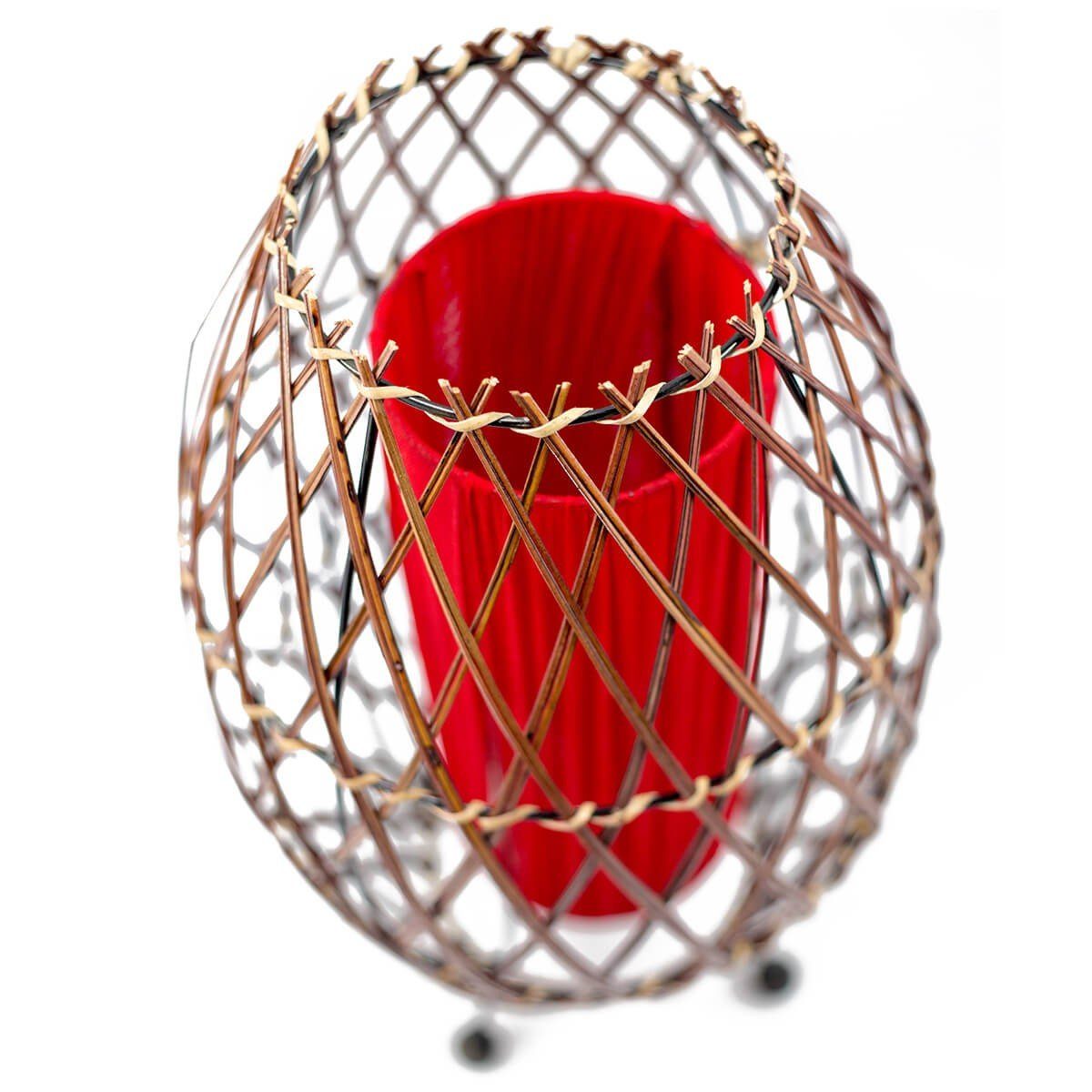 SIMANDRA Stehlampe Simandra Dekolicht, Ambilight, ohne Leuchtmittel, Tageslichtweiß, Warmweiß, 41 x 25 cm Balilampe aus Rattan & Stoff