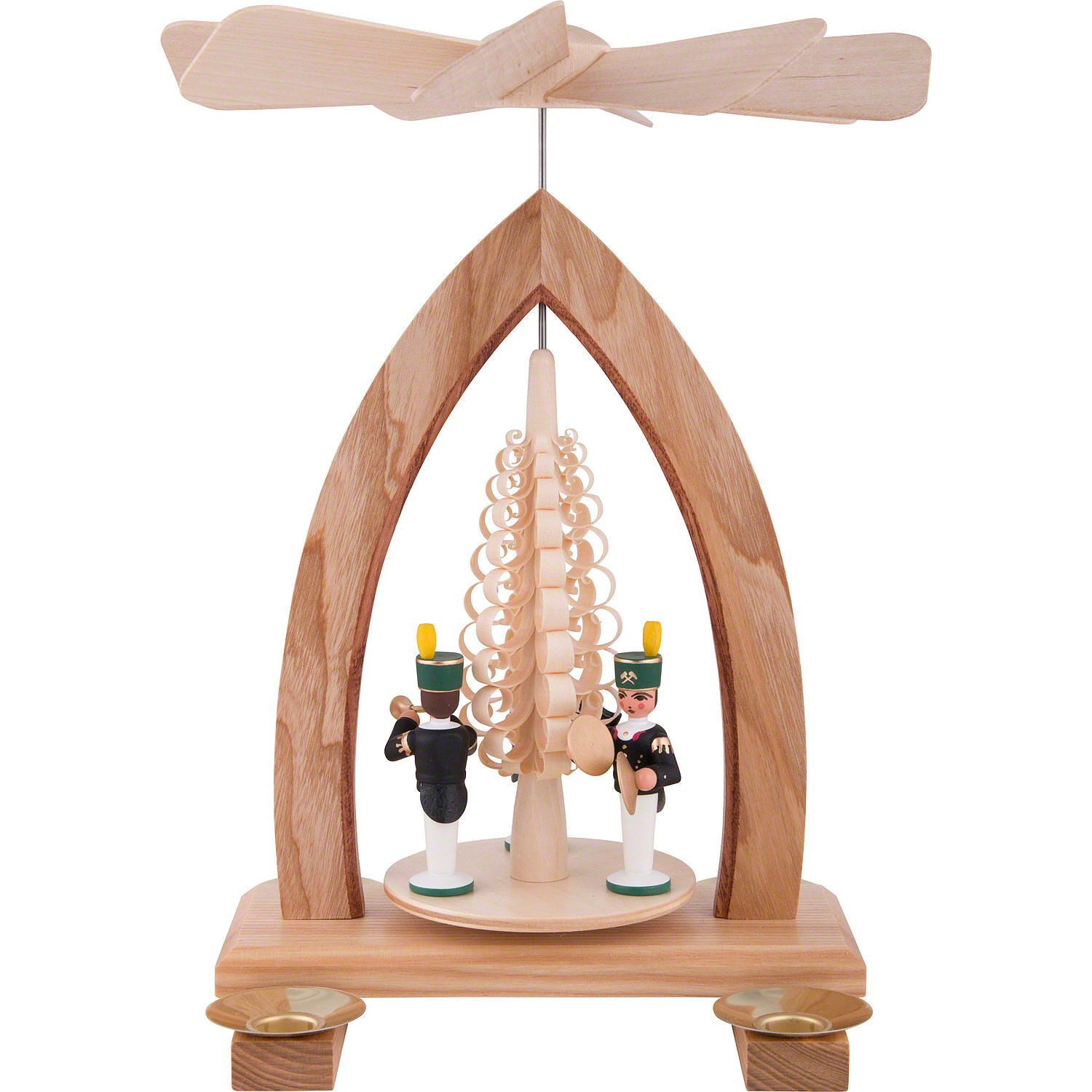 Heinz Lorenz Pyramiden Weihnachtspyramide 1-stöckige Pyramide Bergleute - farbig (26cm) von Heinz Lorenz Pyramid