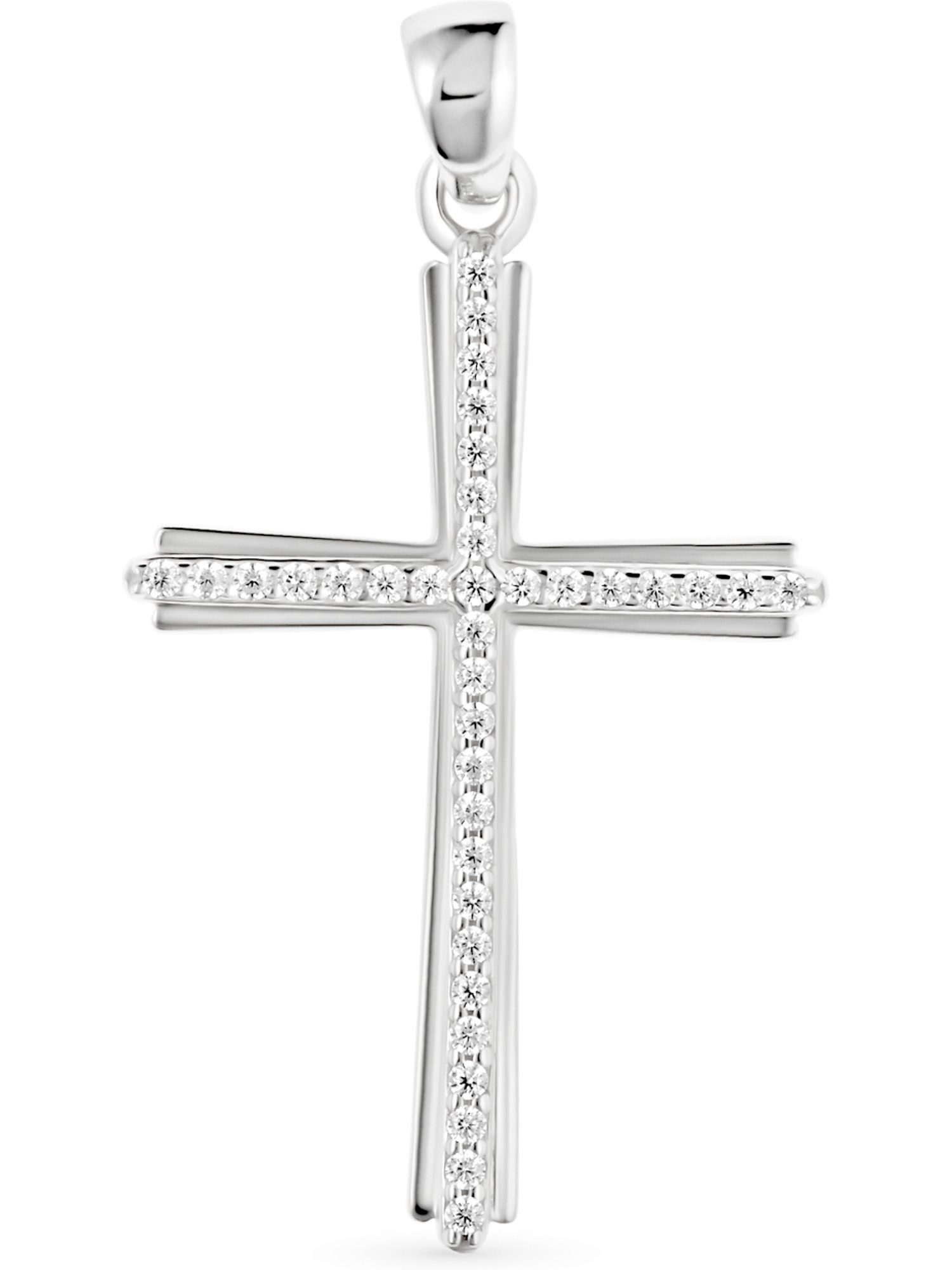 Kettenanhänger FAVS Damen-Anhänger 925er Silber 36 Farbstein