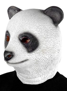 Metamorph Verkleidungsmaske Pandamaske, Vollmaske aus Latex für Pandabären und Deutschrapper