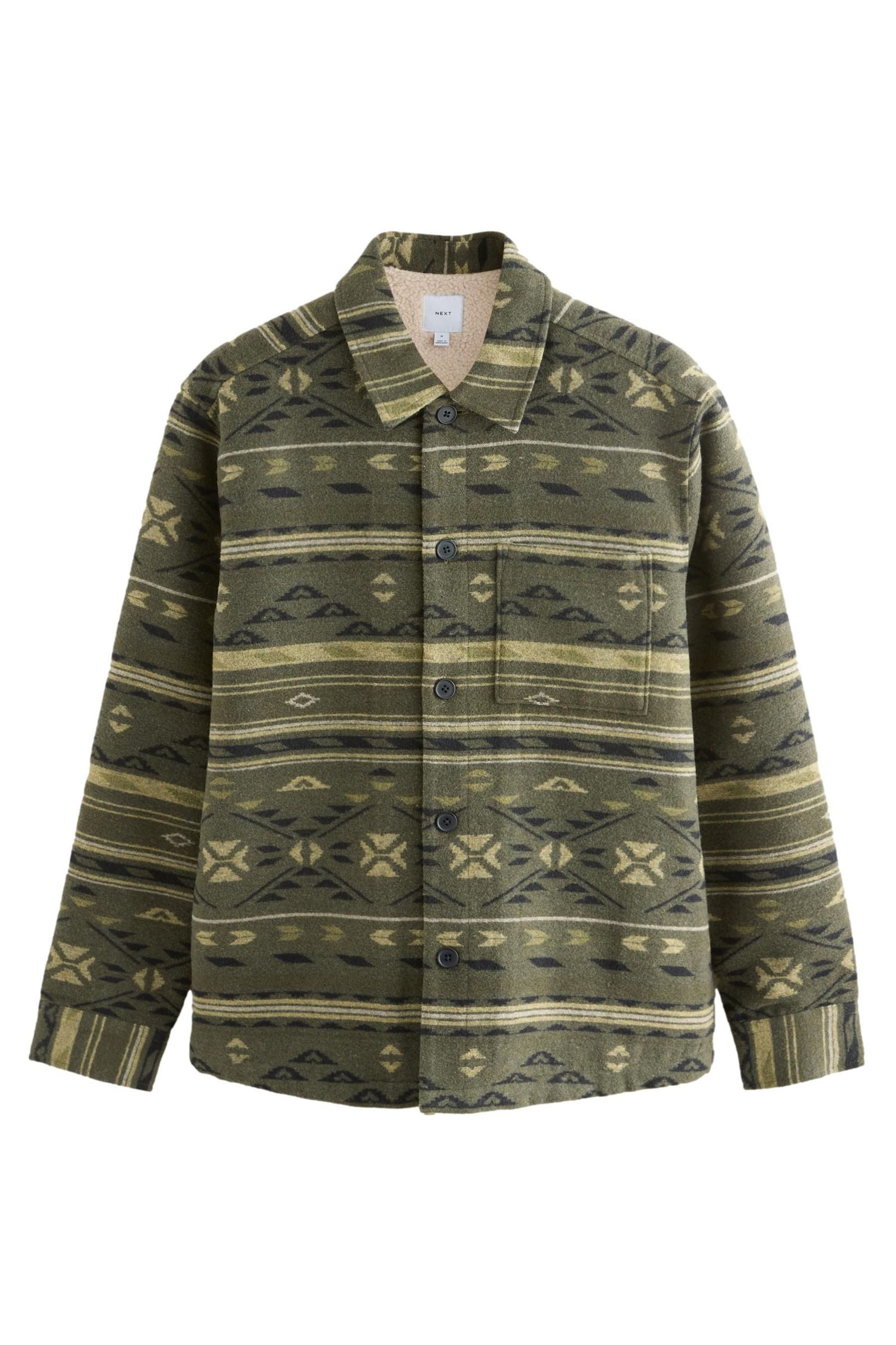 Next Hemdjacke Hemdjacke im Navajo-Stil mit Borgfutter (1-St)