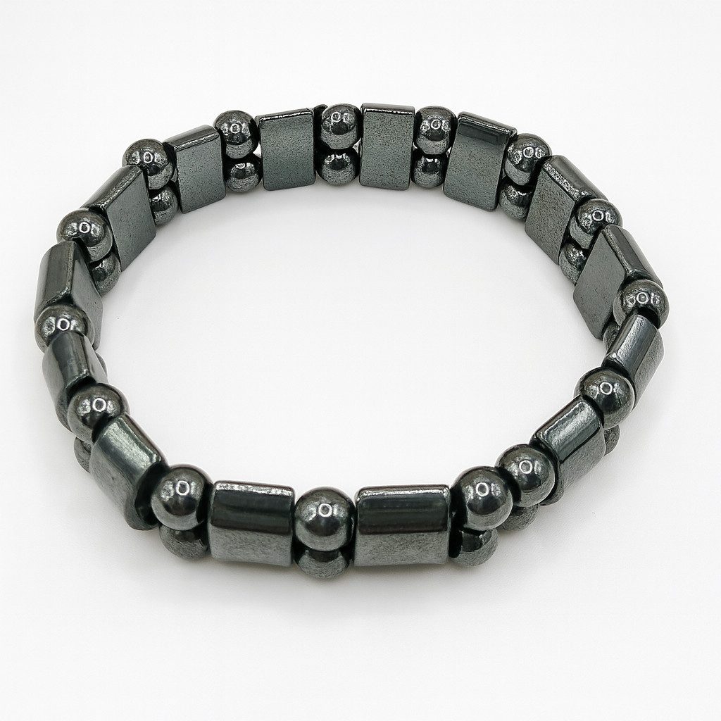 M-Punkt24 Armband Hämatit (Hämatit Herren Ø60mm Naturstein Schmuck, mit Geschenkbeutel)