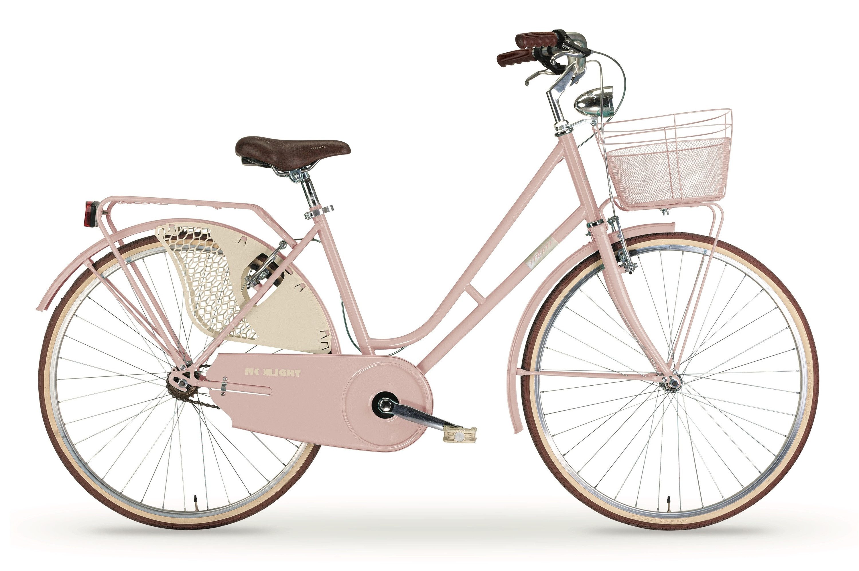 MBM Cityrad, 1 Gang keine Gangschaltung, keine Gangschaltung, Retrofahrrad Old Style Moonlight 26" inkl. Korb
