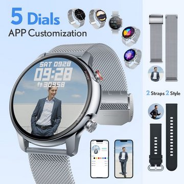 Diyarts Smartwatch (1,32 Zoll), GPS, Bluetooth, Herzfrequenzmesser, Kalorienschlafmonitor, Farbbildschirm, Fitness-Tracking, Gesundheitsüberwachung