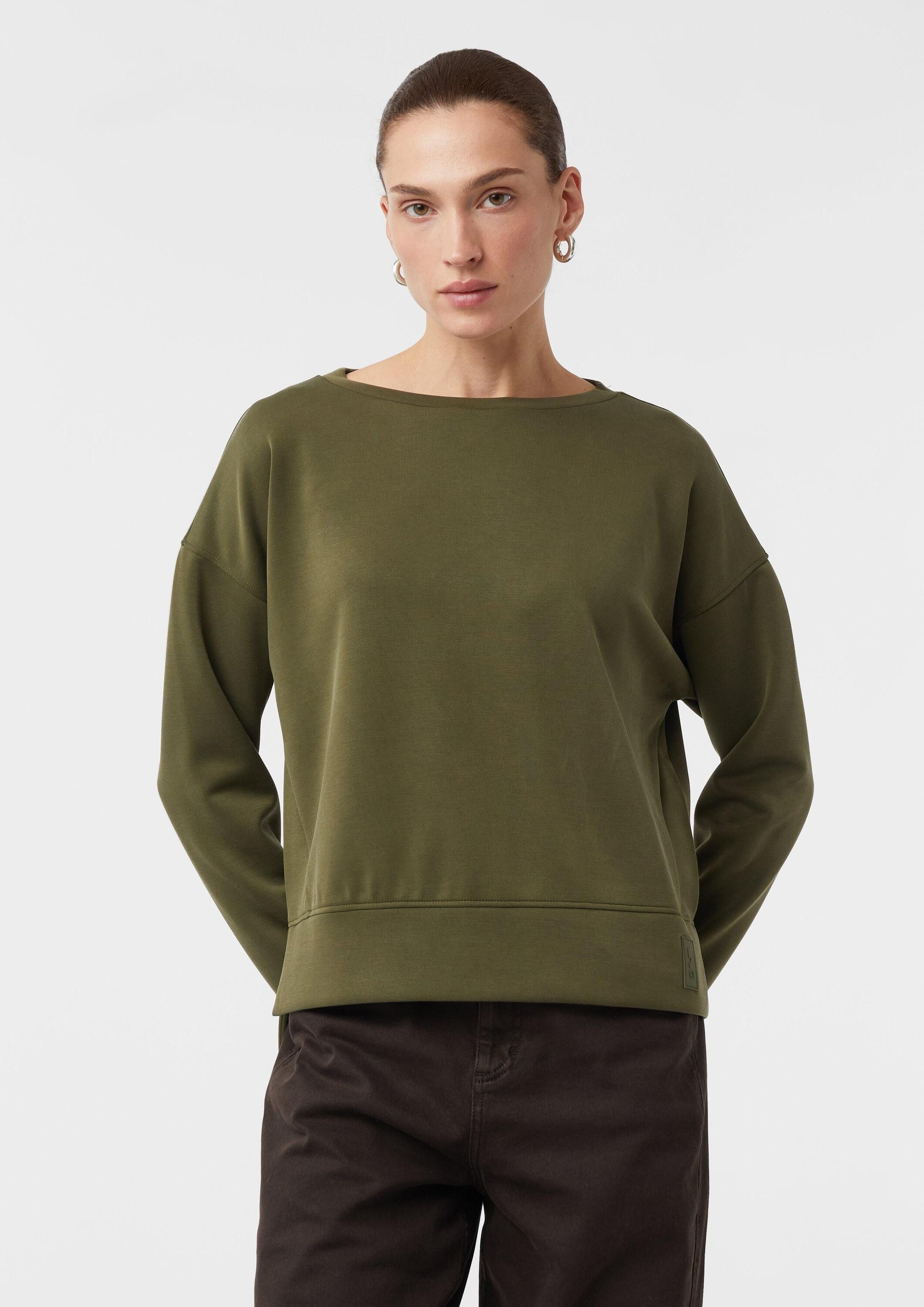 comma Sweatshirt Sweatshirt Weiches Sweatshirt mit seitlichen Schlitzen günstig online kaufen