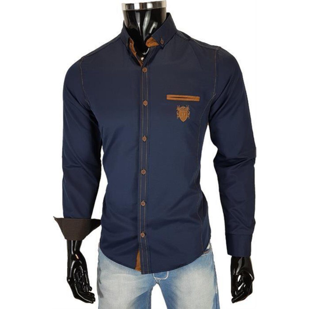 Megaman Jeans Langarmhemd Herren Langarmhemd elegant günstig online kaufen