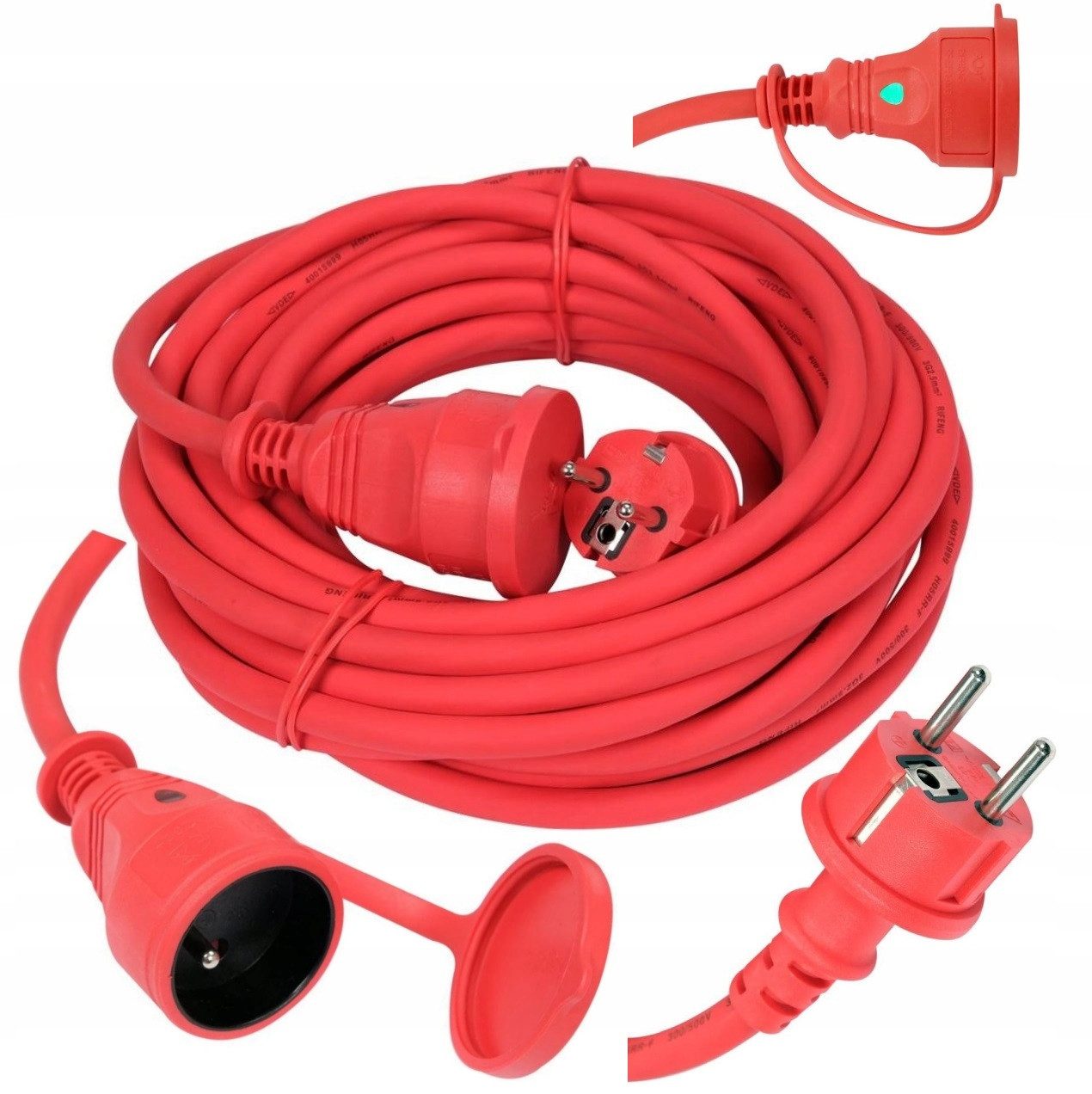 TRIZERATOP Verlängerungskabel 3x2,5mm IP44 mit LED-Control 10 - 40m Verlängerungskabel