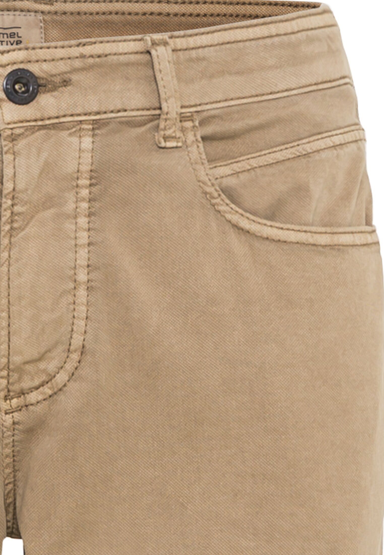 5-Pocket camel Hellbraun 5-Pocket-Jeans Regular active Hose Fit