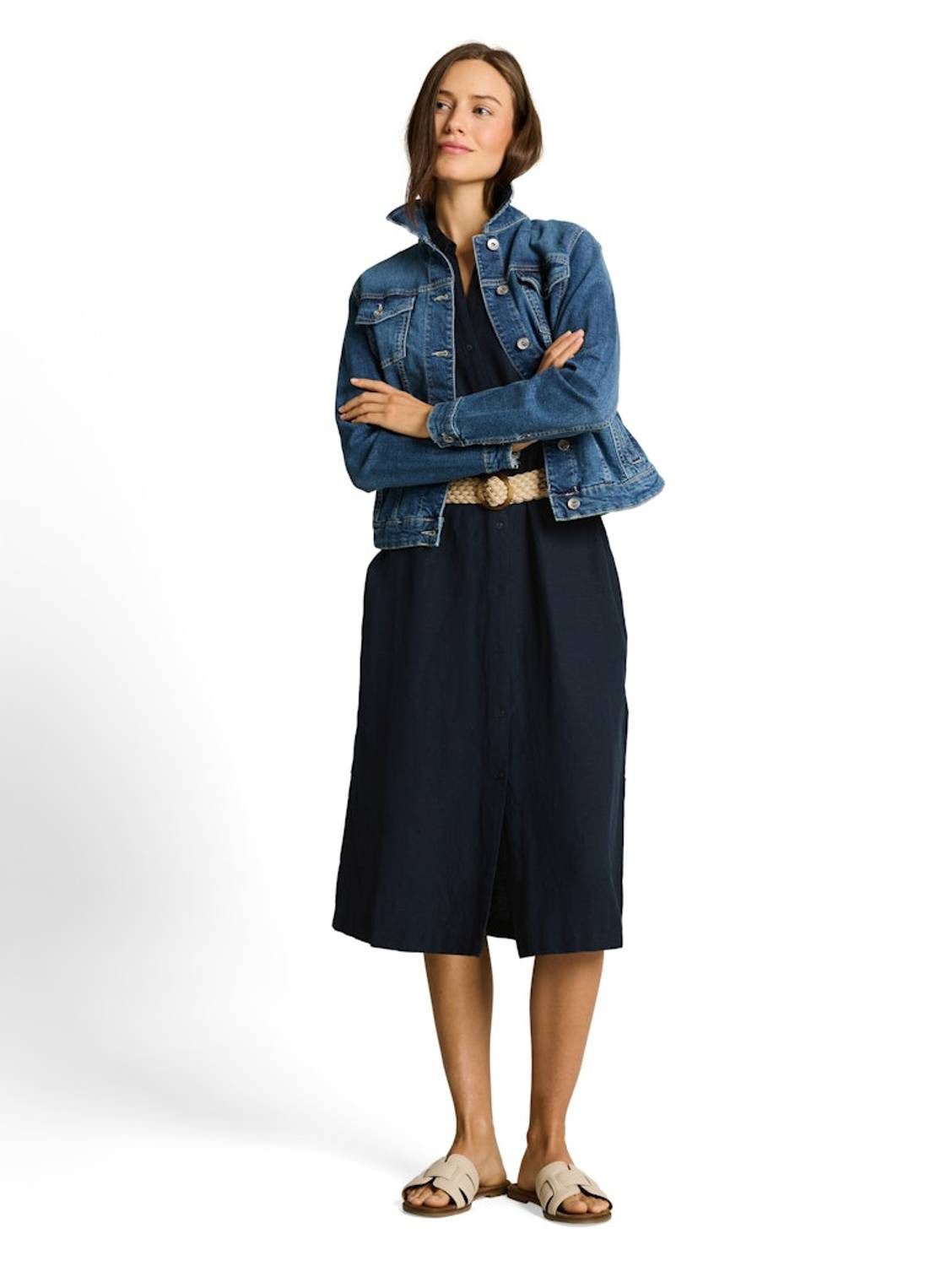 TOM TAILOR Strandkleid 1049898 Leinen