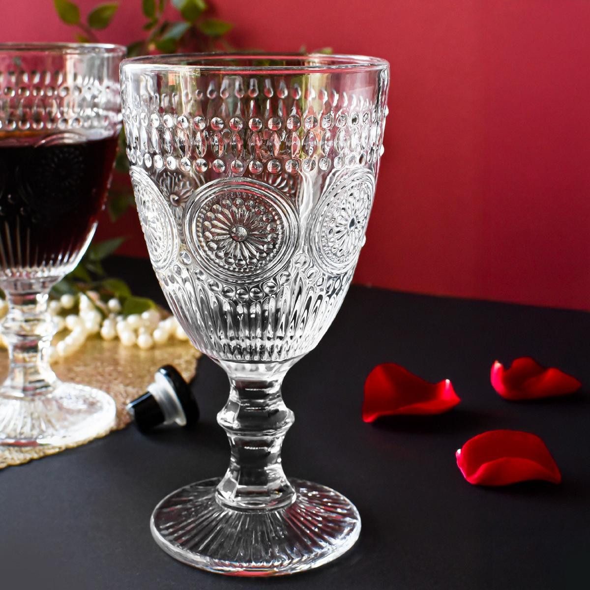 Sendez Weinglas 6 Weingläser 310ml auf Fuß Sonne Weißweingläser Rotweingläser, 6-tlg., Glas