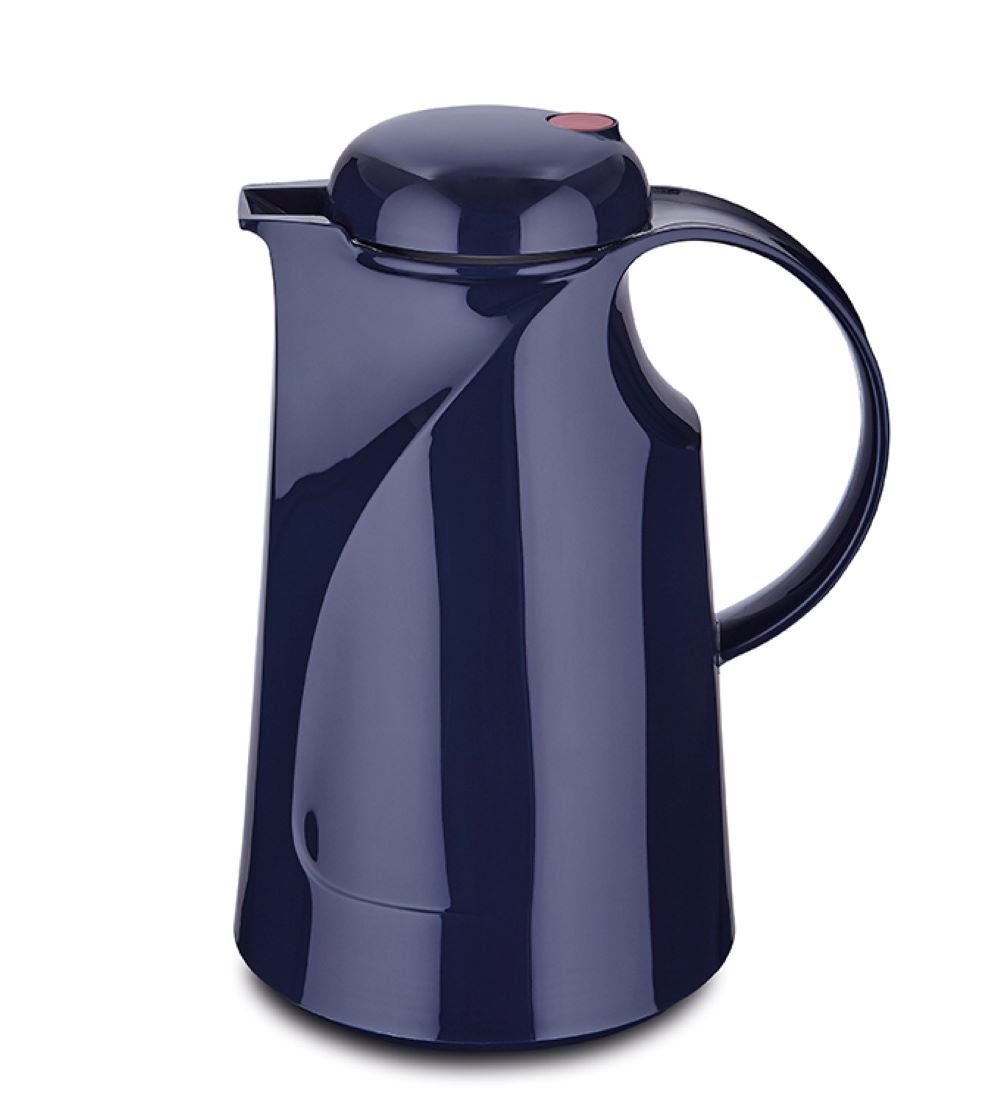 ROTPUNKT Isolierkanne 1,0 ltr. hochwertig I Glaseinsatz I BPA Frei I 24 Std warm 36 std kalt, 1 l, (Kaffeekanne I Teekanne), Glaskolben aus doppelwandigem Rosalin-Glas