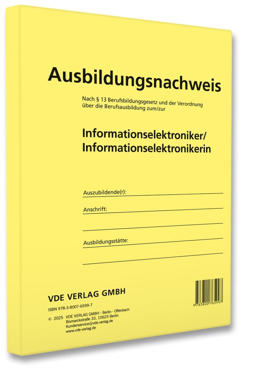 Ausbildungsnachweis Informationselektroniker/ Informationselektroniker / diverse