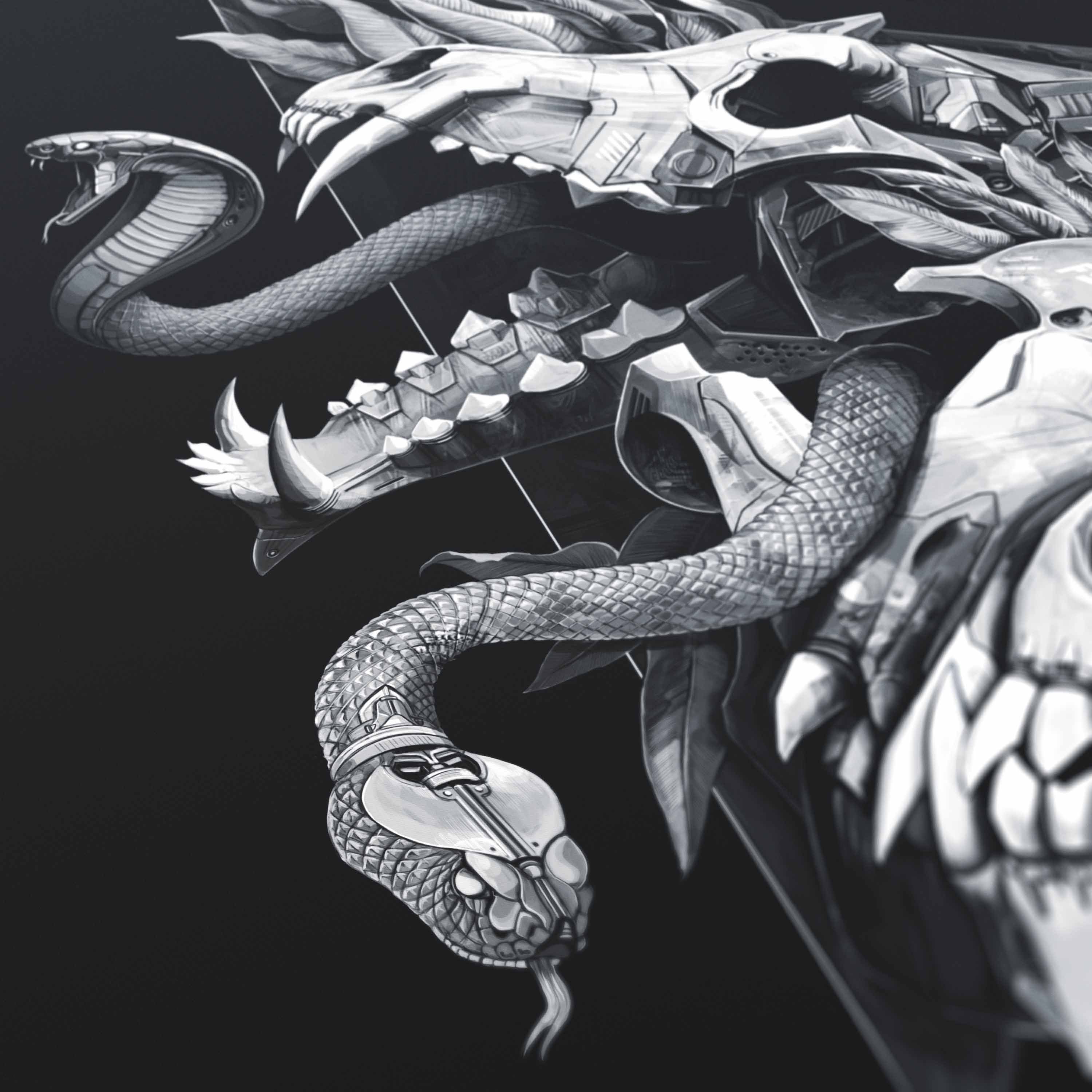 Titanwolf Gaming Mauspad XXL Speed Mousepad 900 x 400 x 3 mm, große Tischunterlage, rutschfest, abwaschbar, Geschwindigkeit & Präzision, Wolf Skull