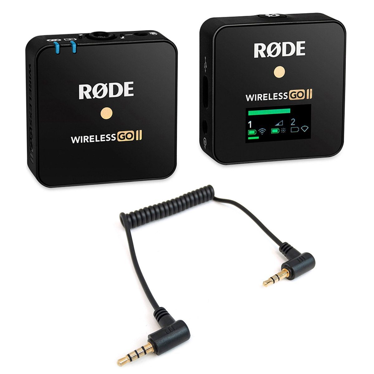 Rode Wireless GO II Single mit ADP07 TRS-Adapter Digitales Aufnahmegerät