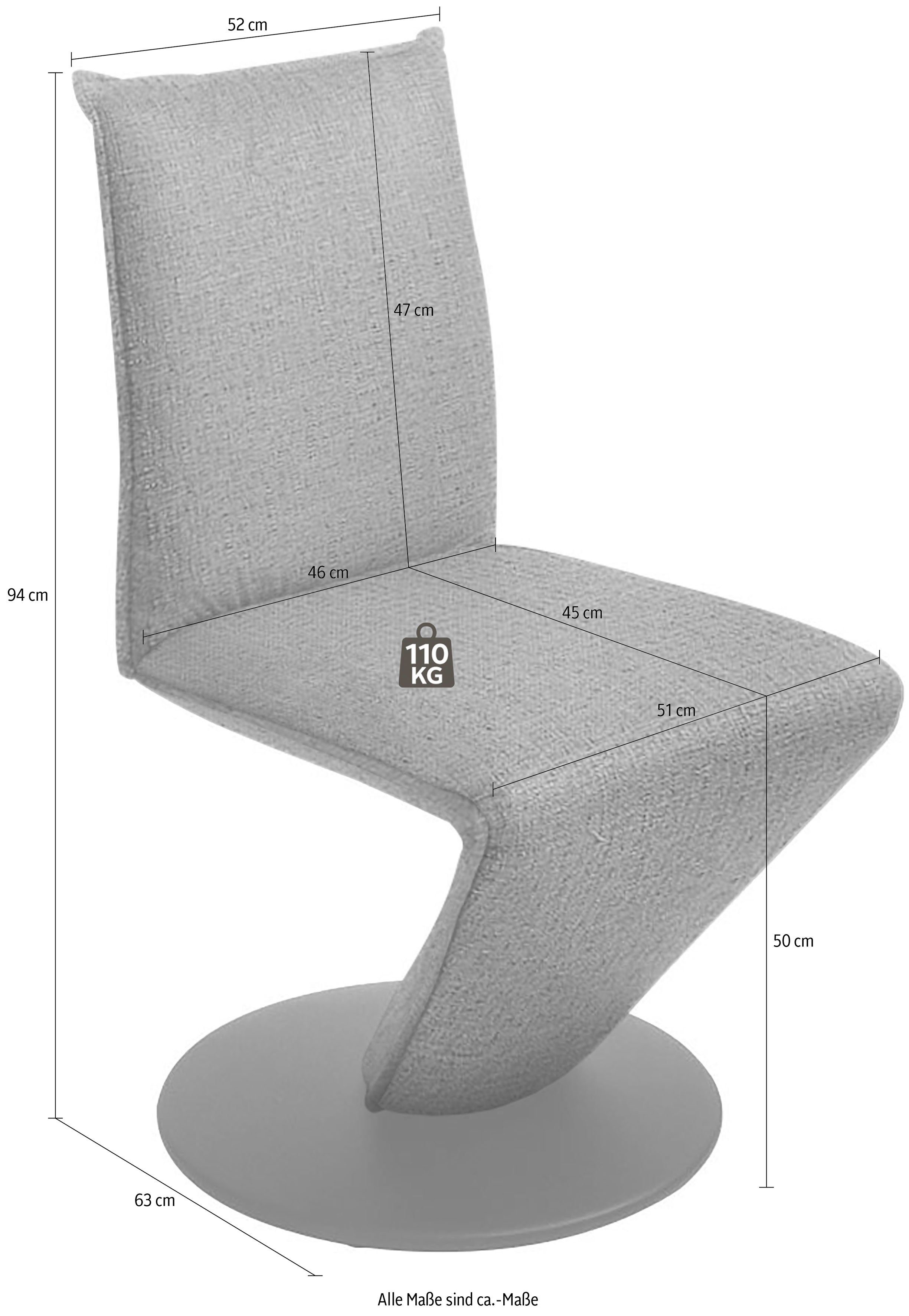Wohnen mit Stuhl Struktur Metall K+W schwarz Sitzschale, Drehteller Drehstuhl Drive, in Komfort federnder &