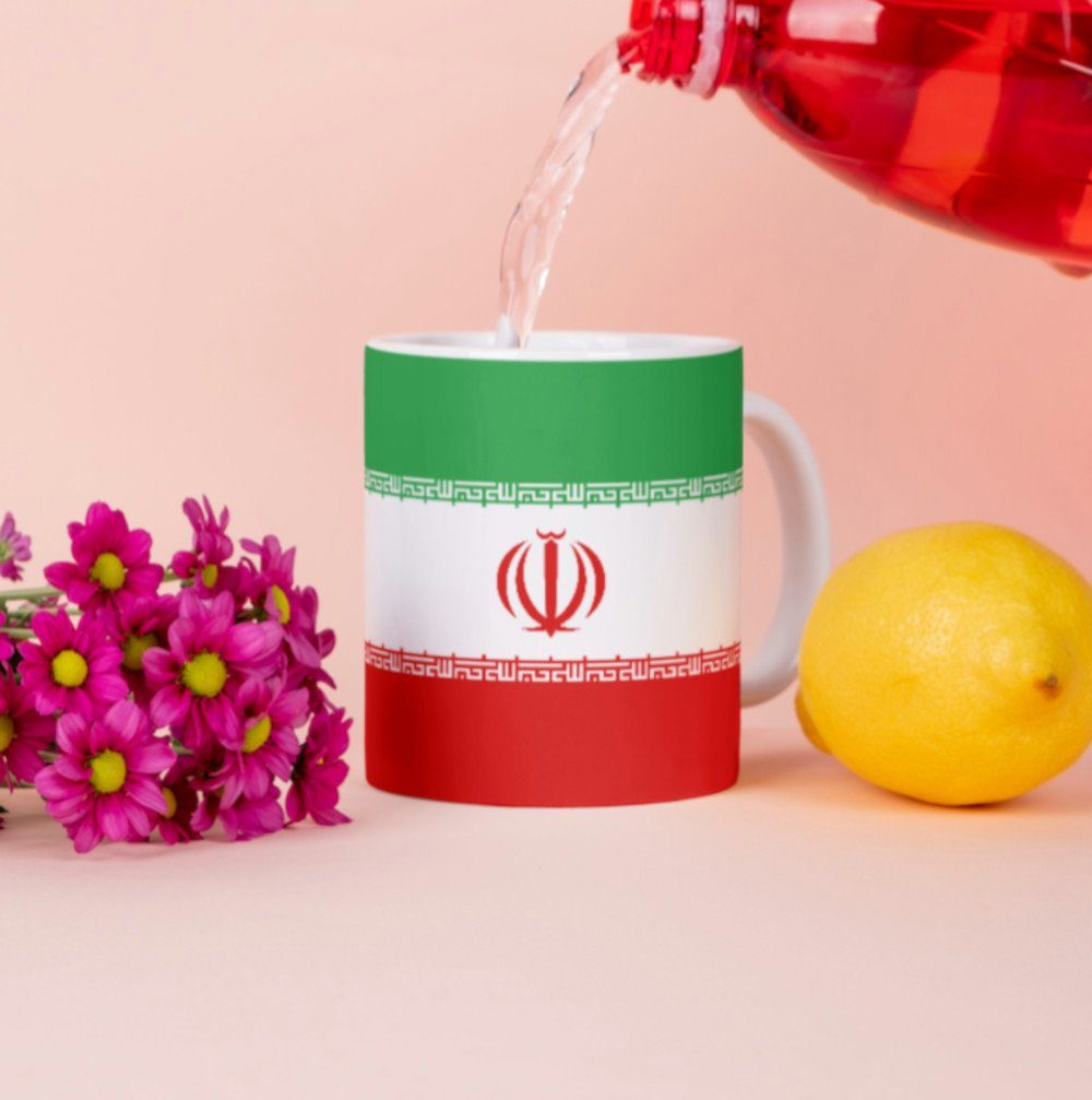 Tinisu Tasse Iran Kaffeetasse Flagge Pot Kaffee Tasse IRN Becher Coffeecup Büro