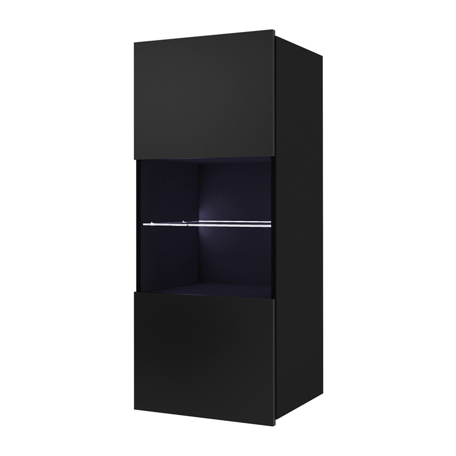 HAUSELEMENT Wohnwand CALABRINI-1, (6-St), Hängewohnwand Schrankwand LED-Beleuchtung Anbauwand Modern