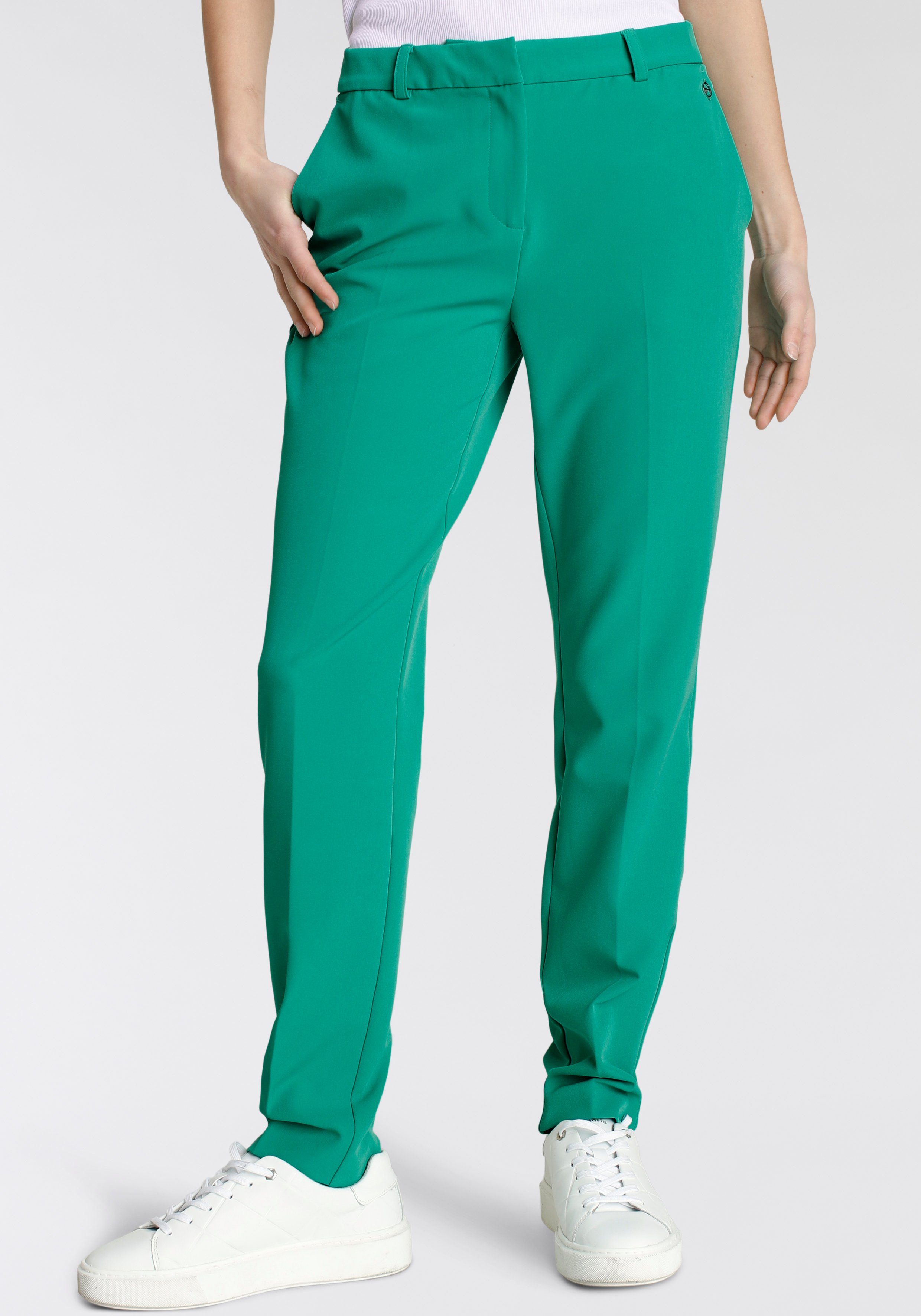Tamaris Anzughose in Material') aus grün Trendfarben (Hose nachhaltigem