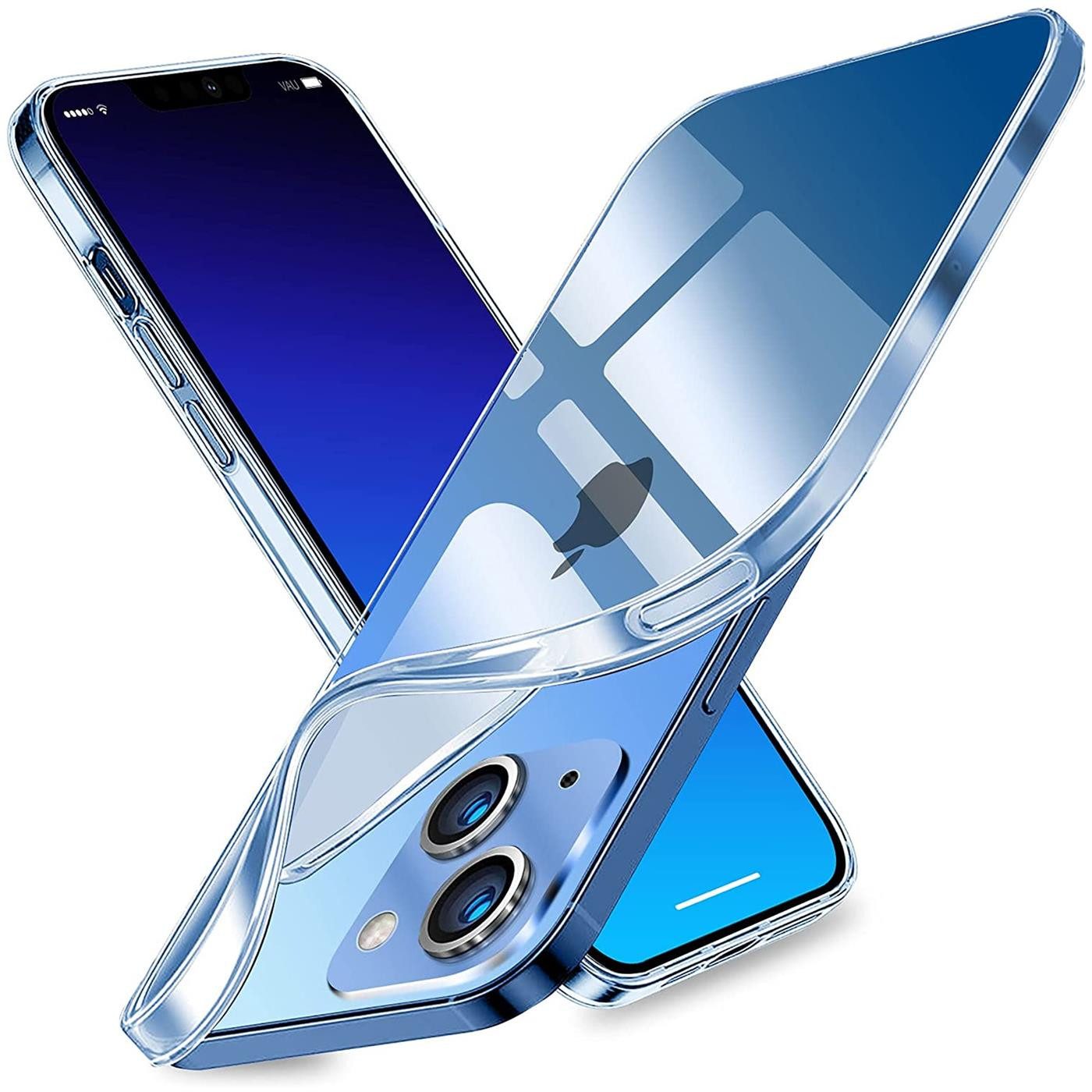 CoolGadget Handyhülle Transparent Ultra Slim Case für Apple iPhone 13 6,1 Zoll, Silikon Hülle Dünne Schutzhülle für iPhone 13 Hülle