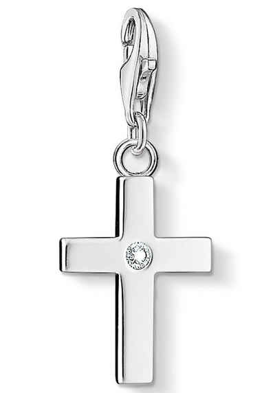 THOMAS SABO Charm-Einhänger Kreuz, 0366-051-14, mit Zirkonia (synth)