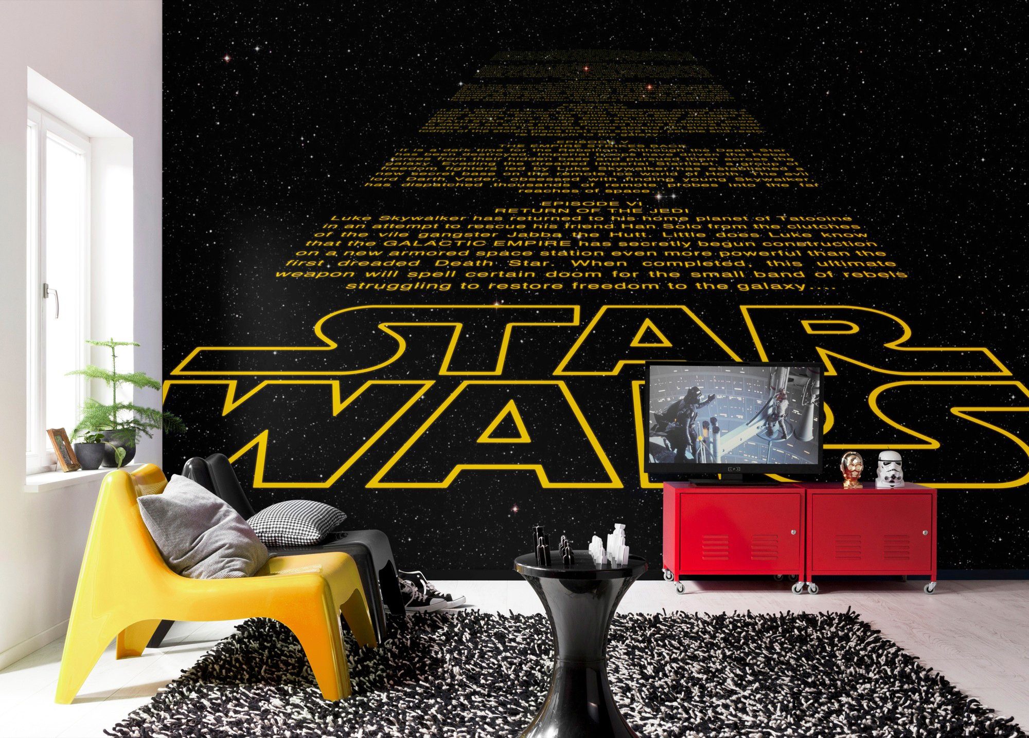 Komar Fototapete STAR WARS Intro - Größe 368 x 254 cm, glatt, bedruckt, Kinderzimmer