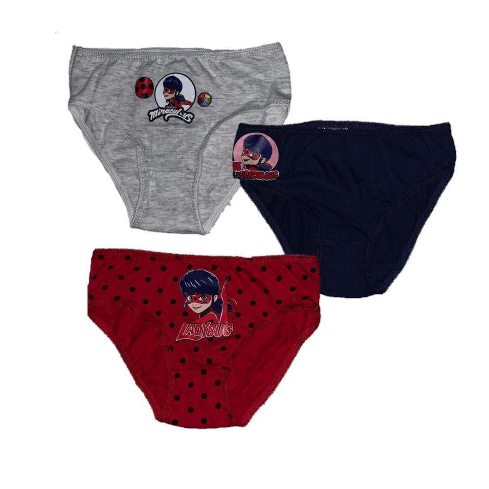 Miraculous 3er Pack Mädchen- Slip miraculous, 100% Baumwolle Badeschuh (Packung)