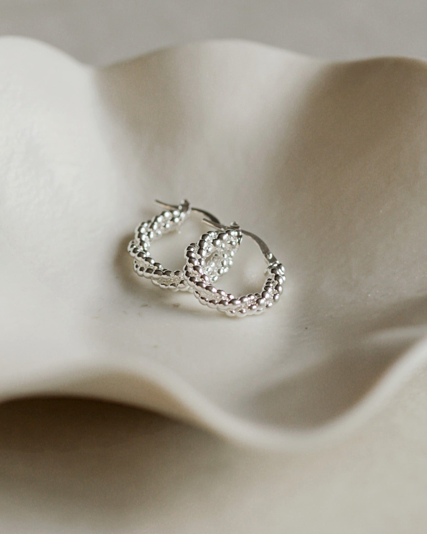 lille mus Paar Creolen Creolen 'Perlenkordel' 925 Silber / vergoldet günstig online kaufen