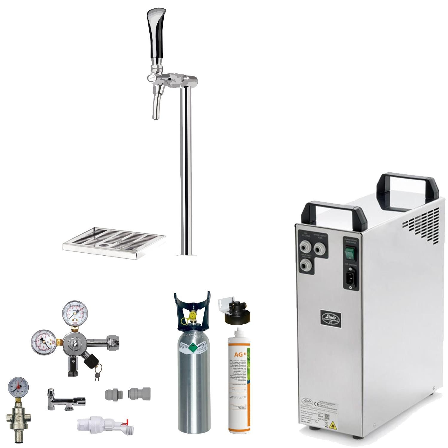 Wassersprudler BieTal® Tafelwasseranlage TWA-200 ohne Kühlung Komplettset