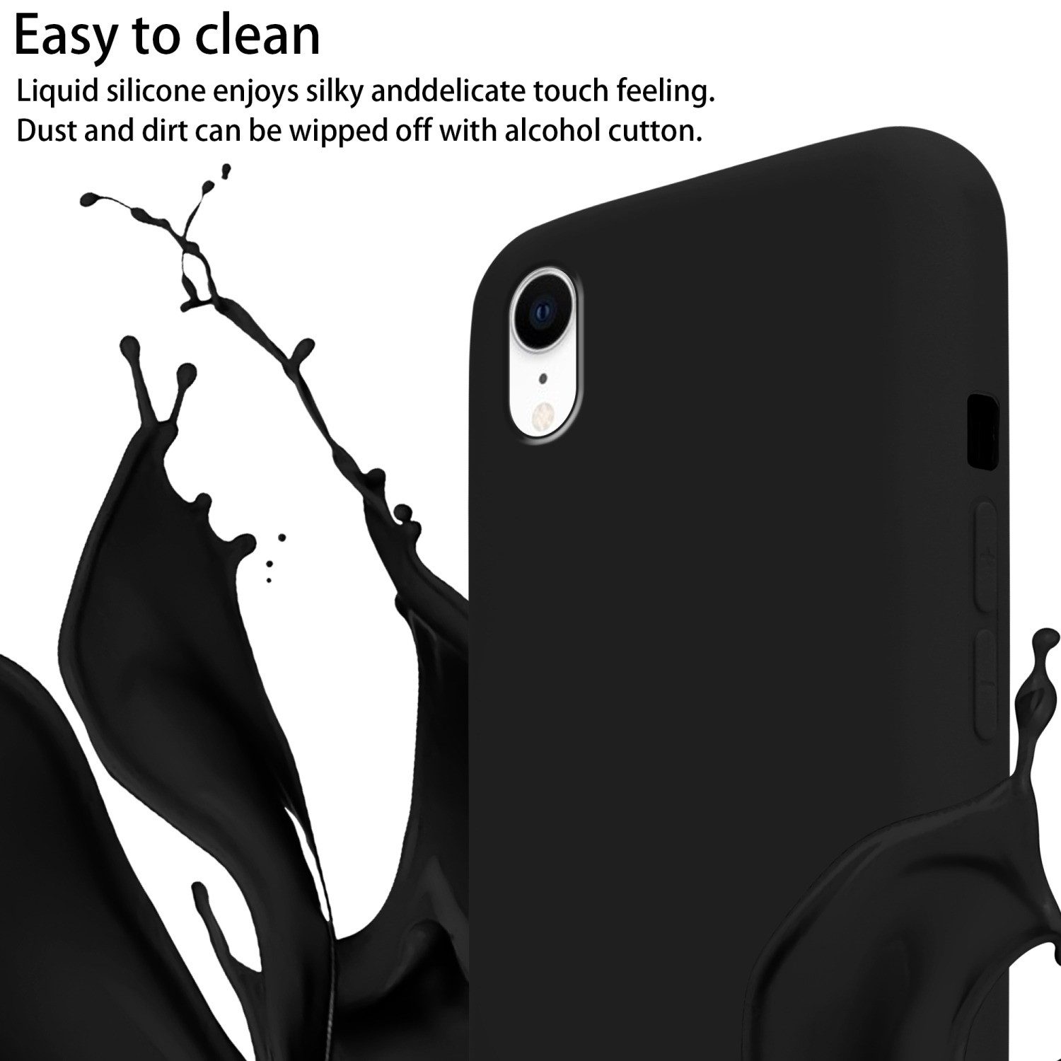 Cadorabo Handyhülle für iPhone XR Kette Apple iPhone XR, TPU Silikon Handy Schutzhülle - Hülle - Liquid Style - mit Handykette