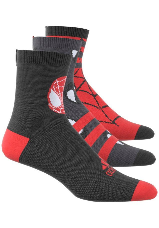 PAAR 3 Performance Sportsocken adidas SPIDERMAN MARVEL CREW SOCKEN, (3-Paar)